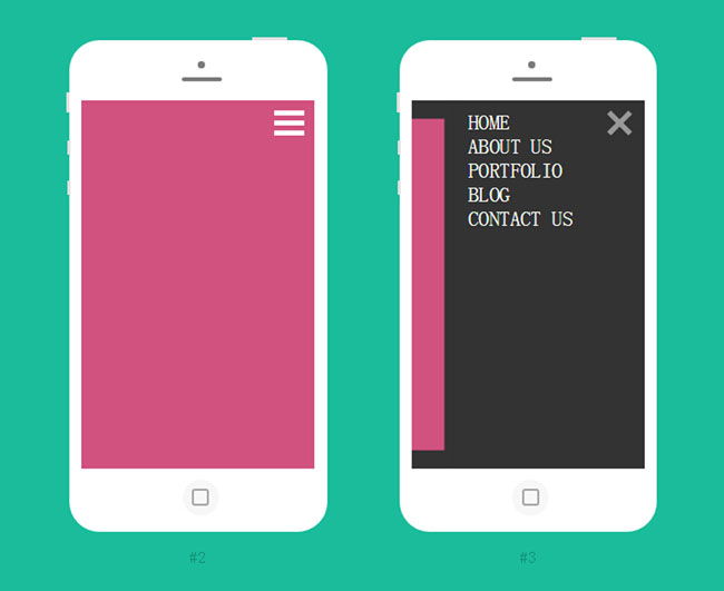 6款漂亮的<font color='red'>HTML</font>5手机导航菜单特效代码